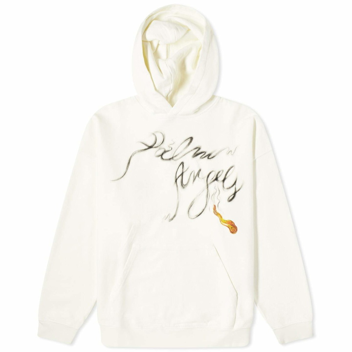 Photo: Palm Angels Men's Match Logo Popover Hoody in White