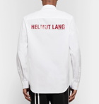 Helmut Lang - Slim-Fit Logo-Print Cotton-Poplin Shirt - Men - White