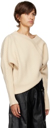 LVIR Beige Unbalance Sweater