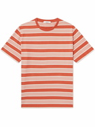 Mr P. - Striped Cotton-Jersey T-Shirt - Orange