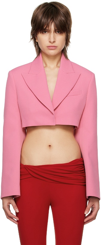 Photo: Blumarine Pink Cropped Blazer