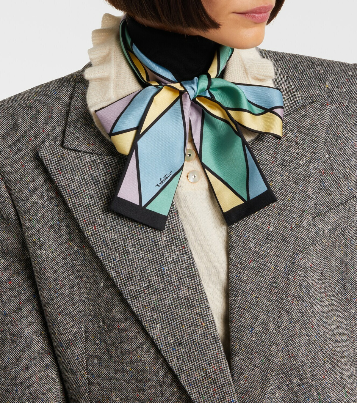 Valentino Rhombelle printed silk scarf