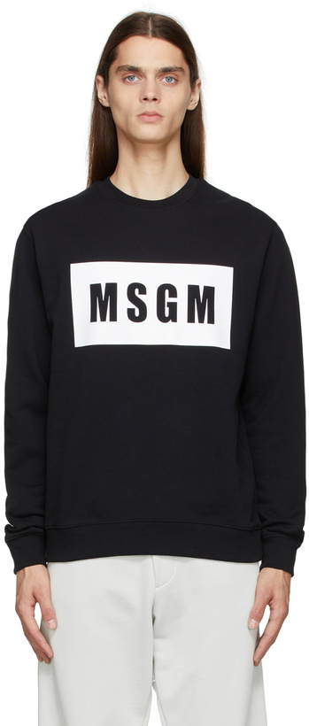 Photo: MSGM Black Box Logo Sweatshirt