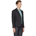 Thom Browne Navy Center Back Stripe High Armhole Blazer