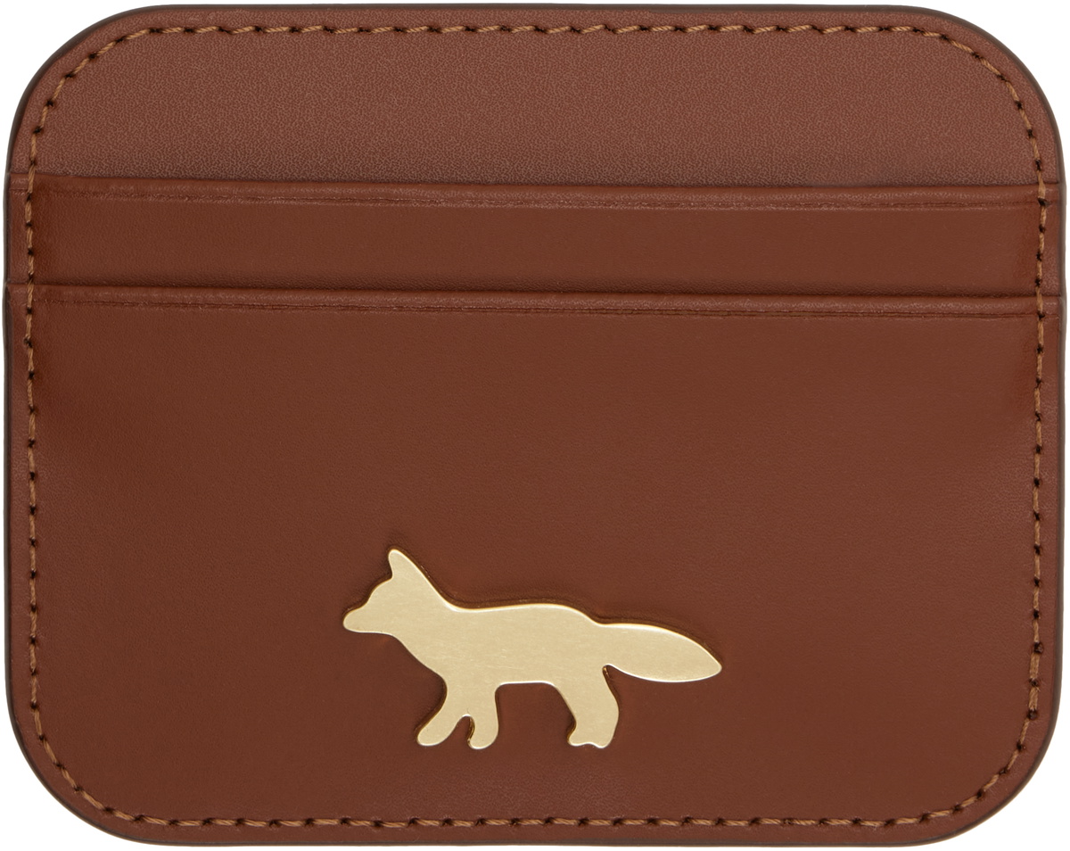 MAISON KITSUNE｜COIN WALLETS (FOX HEAD COIN PURSE WITH H Maison Kitsuné - Fox Head Leather Coin Purse | HBX
