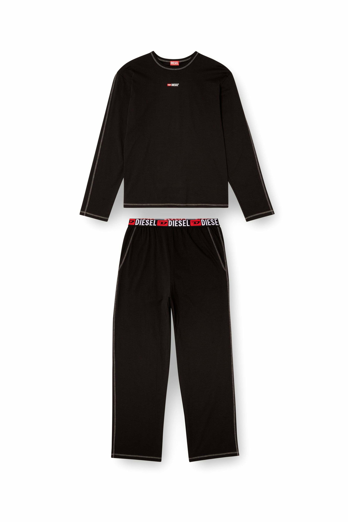Diesel Pyjamas in cotton jersey - Pajamas Mens in Black