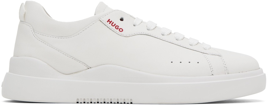 Hugo White Leather Sneakers Hugo Boss