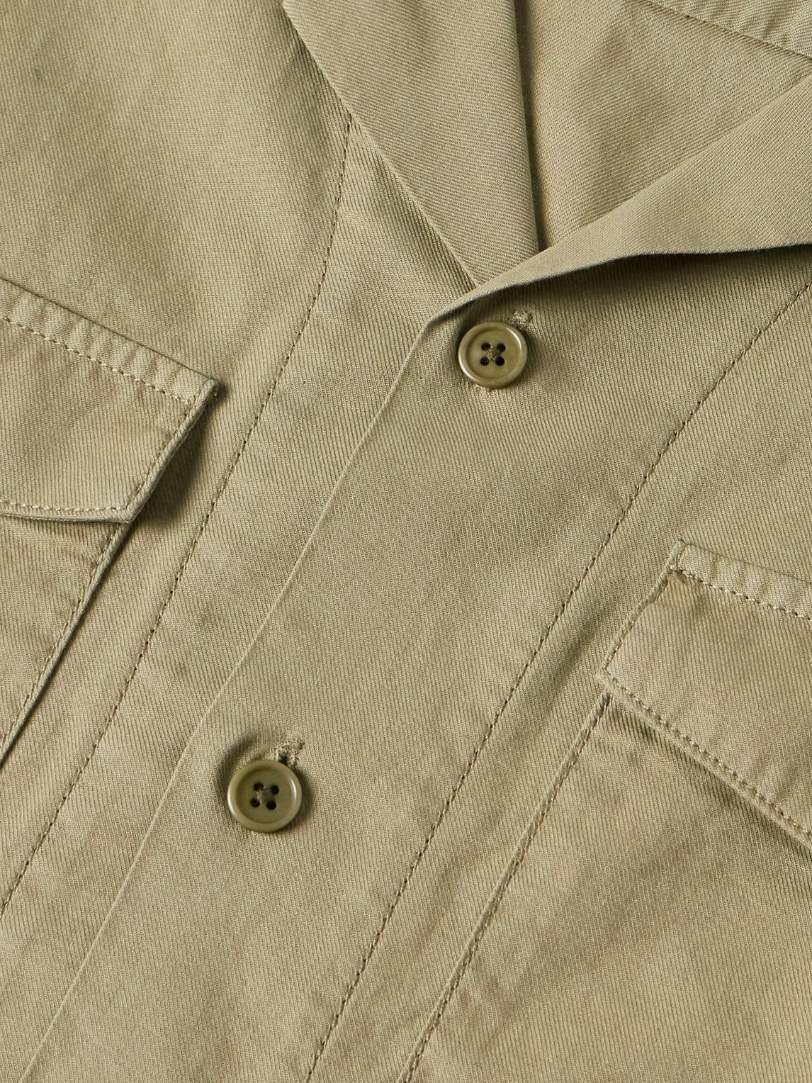 Alex Mill - Convertible-Collar Cotton-Twill Shirt - Green