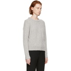 Chloe Grey Fluffy Crewneck Sweater