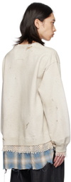 Maison MIHARA YASUHIRO White Triple Layered Sweatshirt