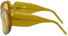 KNWLS Yellow Adrenaline Oval Sunglasses