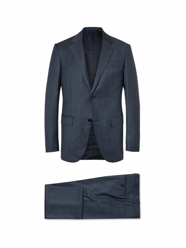 Photo: Zegna - Slim-Fit Wool Suit - Blue