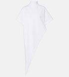 Alaïa Asymmetric cotton jersey T-shirt