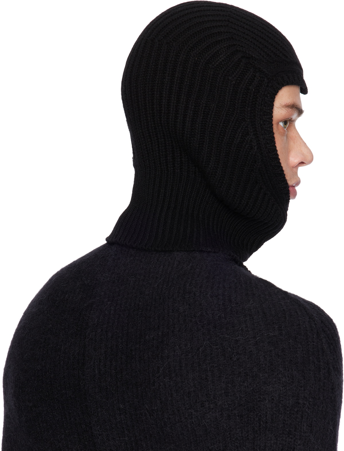 Rick Owens Black Porterville Skull Balaclava Rick Owens