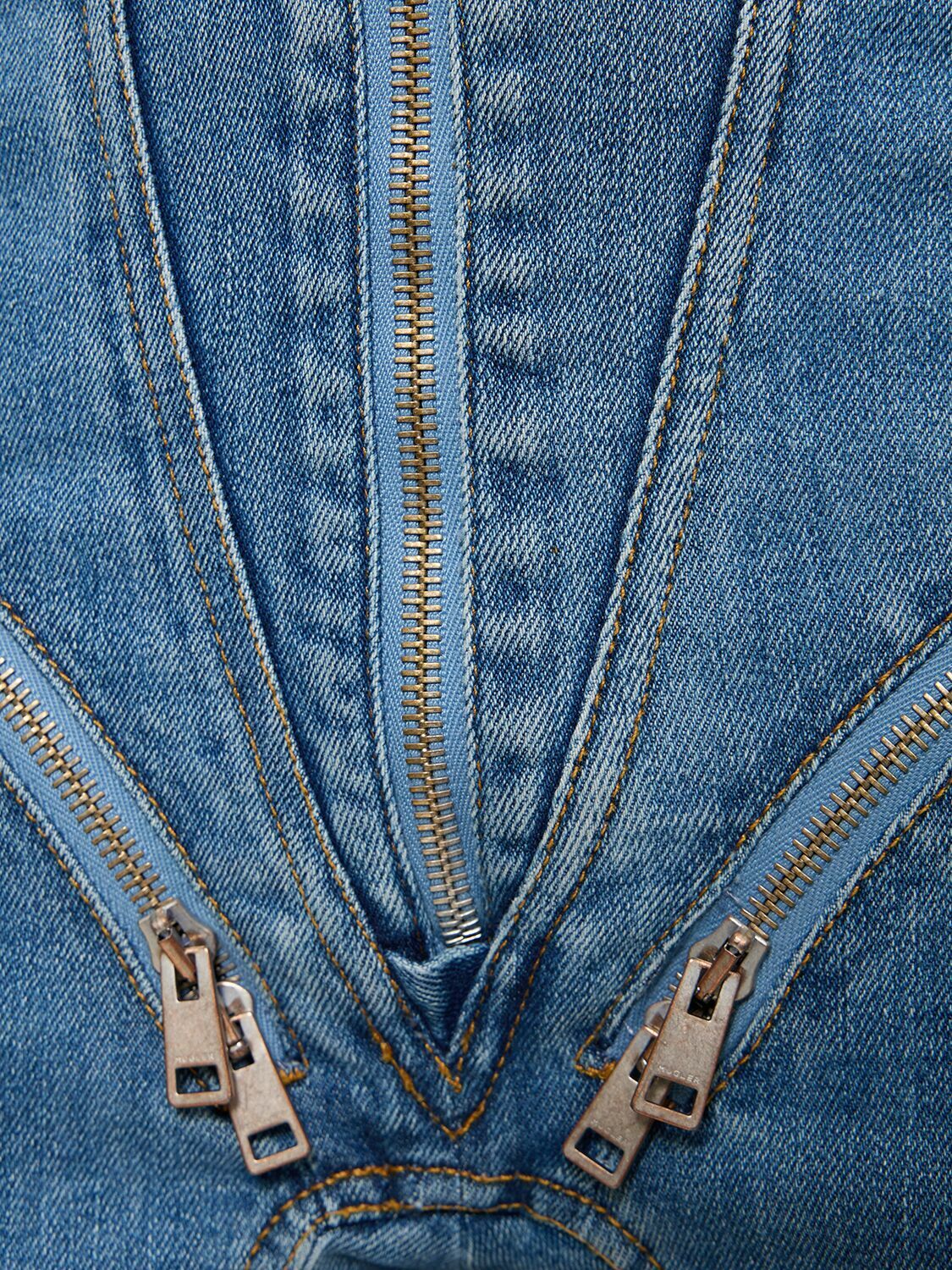  MUGLER スキニーデニム 34 MUGLER - Stretch Denim High Rise Zip Skinny Jeans Mugler