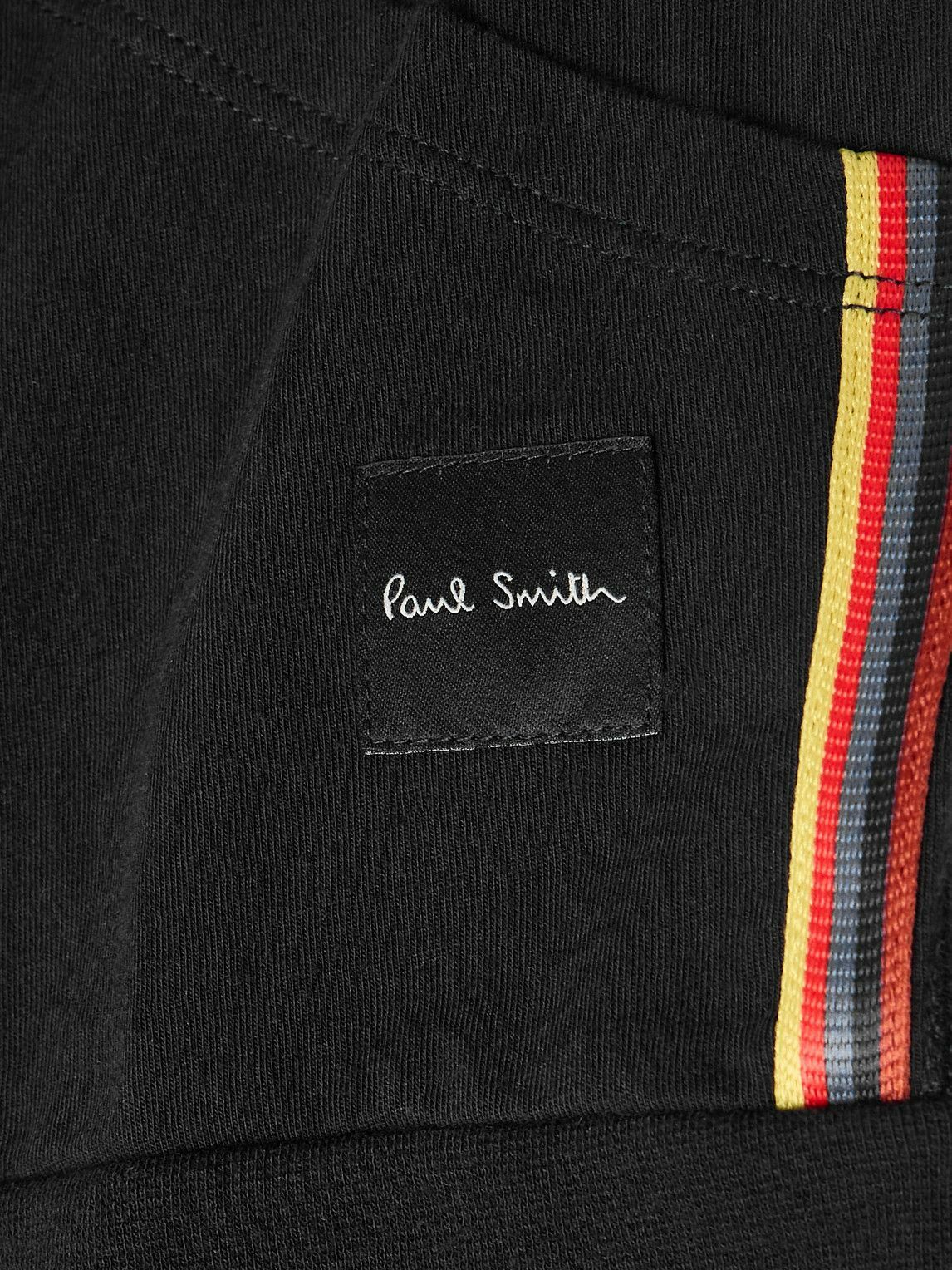 Paul Smith - Webbing-Trimmed Cotton-Jersey Zip-Up Hoodie - Black