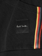 Paul Smith - Webbing-Trimmed Cotton-Jersey Zip-Up Hoodie - Black