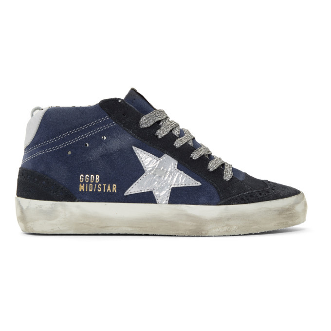 golden goose mid star navy