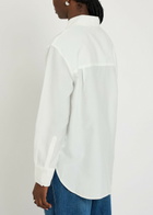 Vince Covered Button Woven Shirt Cream