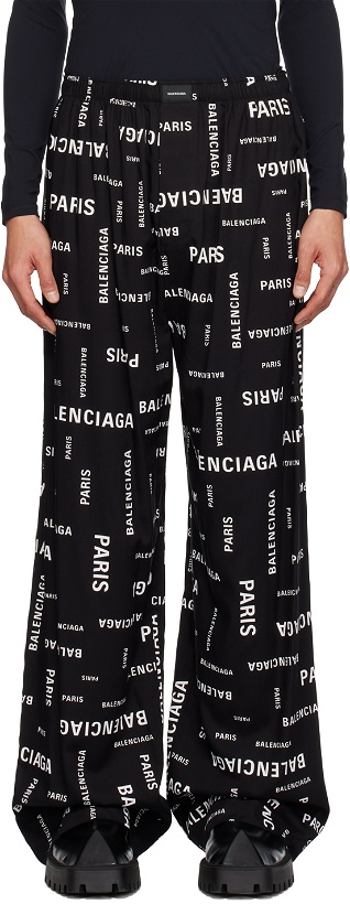 Photo: Balenciaga Black Scribble Pyjama Pants