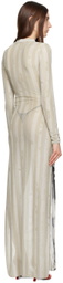 Feben Beige & Black Tower Maxi Dress