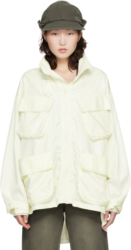 Photo: OPEN YY Yellow Cargo Pocket Wind Jacket