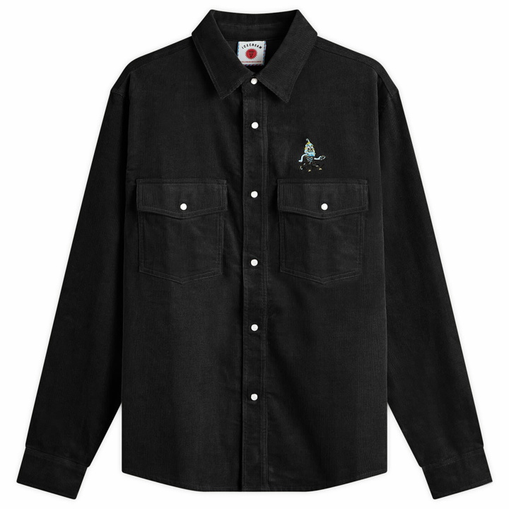 Photo: ICECREAM Men's Needle Cord Shirt in Black