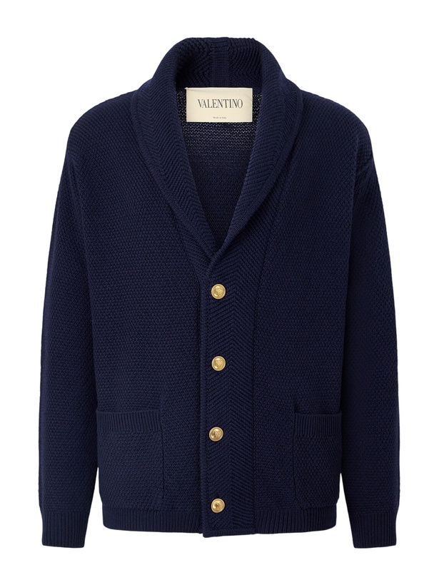 Photo: Valentino Garavani - Knit Wool Cardigan - Blue