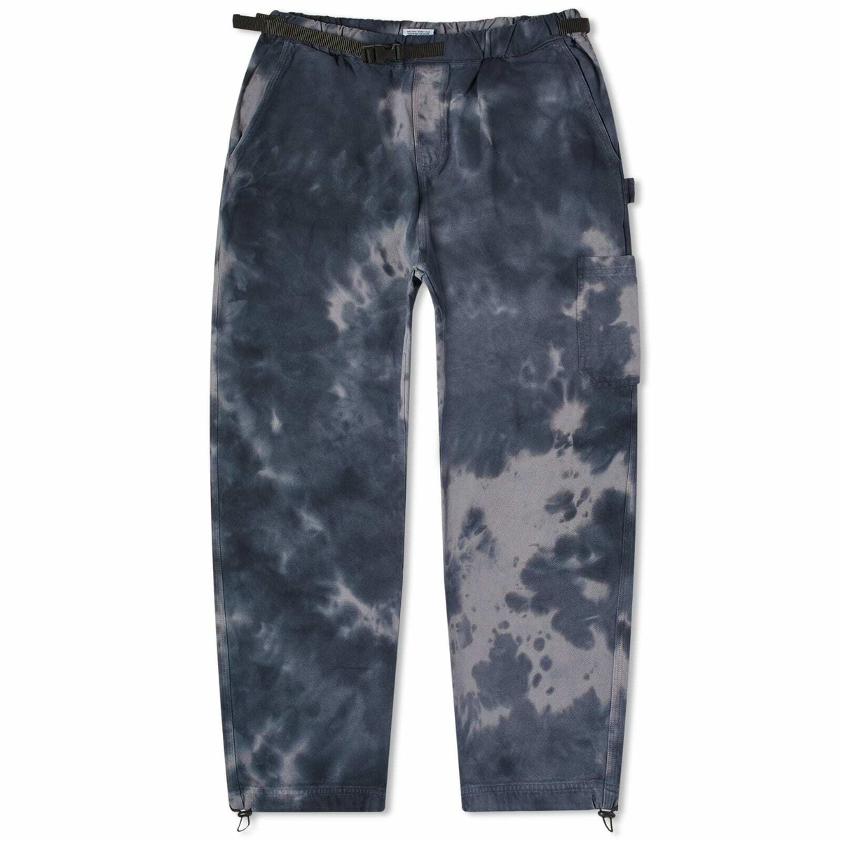 Good Morning Tapes Men's Workers Pant in Smoke Tie Dye