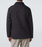 Agnona Quilted wool-trimmed jacket