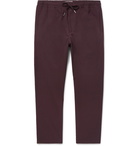 Mr P. - Slim-Fit Stretch-Virgin Wool Drawstring Trousers - Men - Merlot