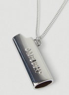 Logo Lighter Case Necklace in Silver