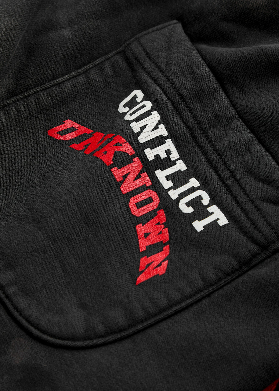 Saint Mxxxxxx Denim Tears Struggle Printed Cotton Sweatpants Black
