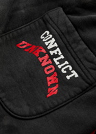 Saint Mxxxxxx Denim Tears Struggle Printed Cotton Sweatpants Black