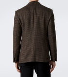 Tom Ford Houndstooth wool, silk, and linen blazer