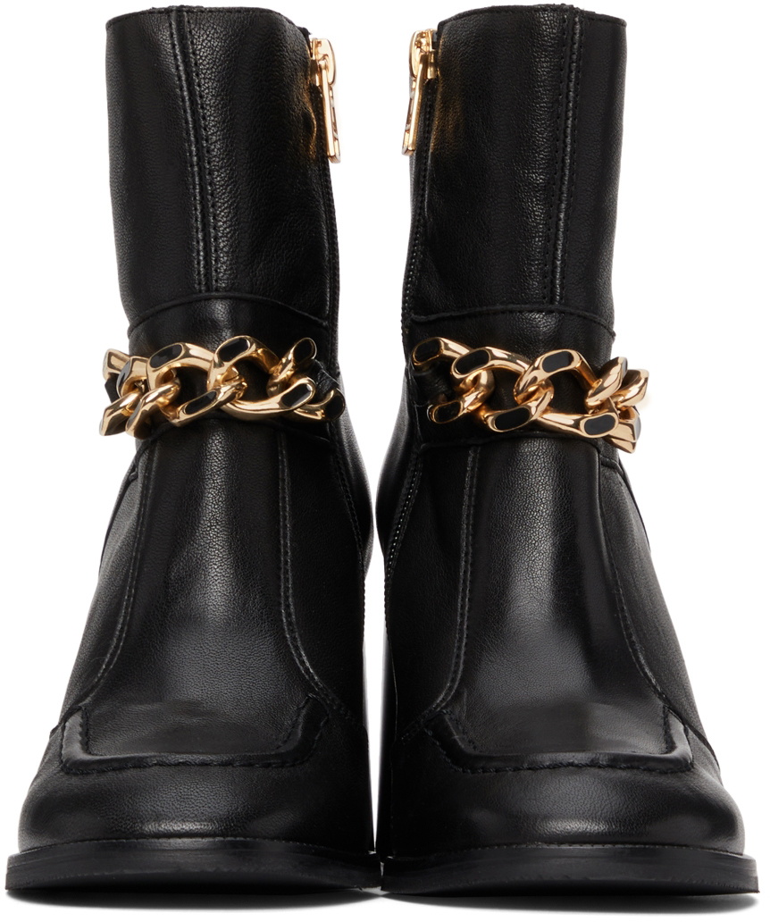 See by Chloé Black Mahe Chain Ankle Boots See by Chloe