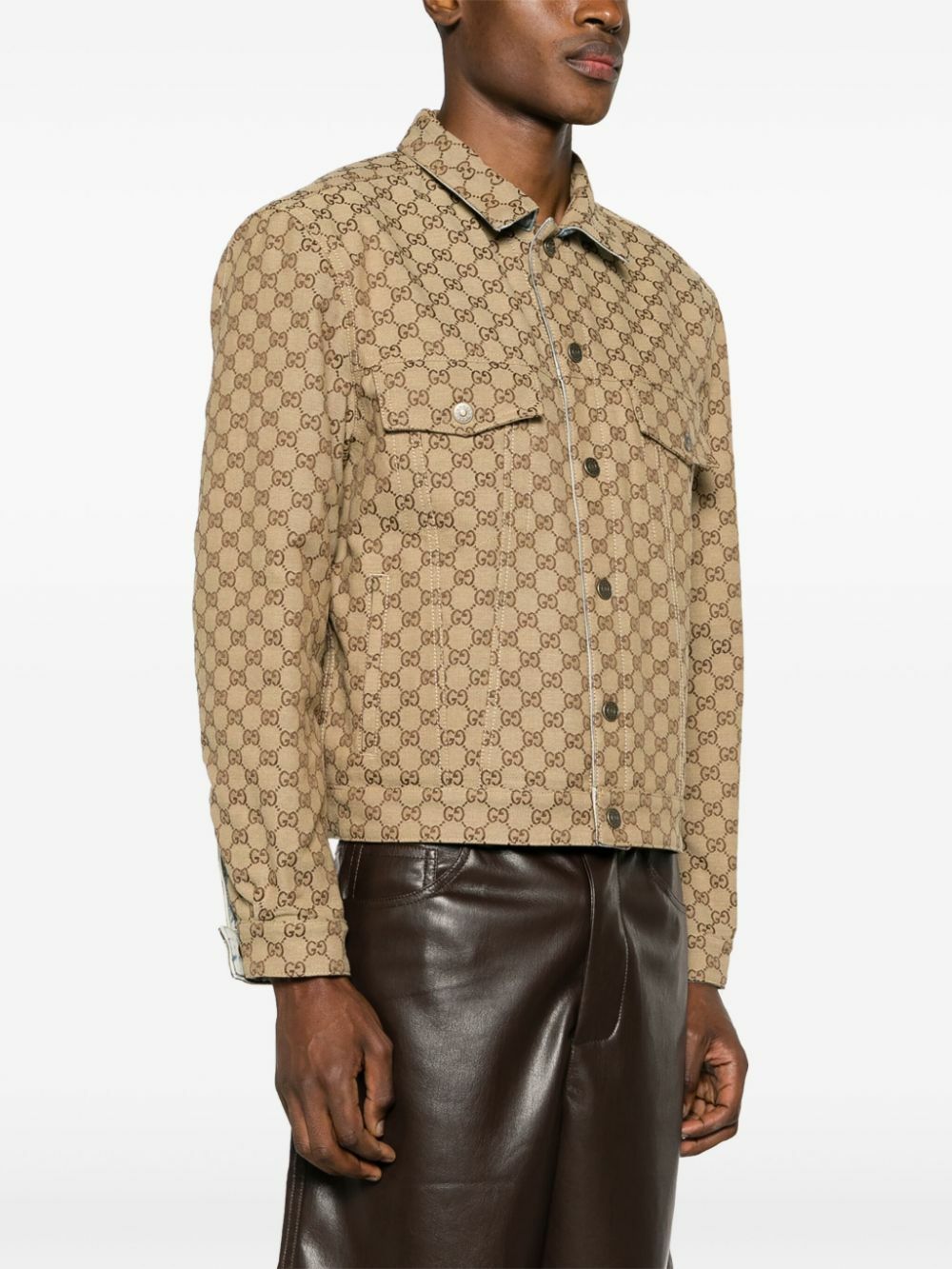 Gucci Blue GG Canvas Reversible Denim Jacket Gucci