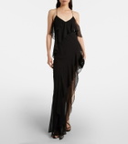 The Sei Ruffled silk chiffon maxi dress