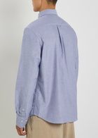 Gant Logo-embroidered Cotton Oxford Shirt Blue
