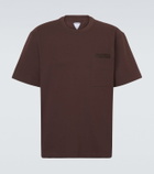 Bottega Veneta Suede-trimmed cotton jersey T-shirt