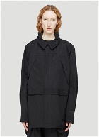 Dorico Hooded Parka Coat in Black