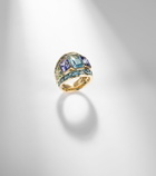 Marina B Ezia 18kt gold ring with gemstones