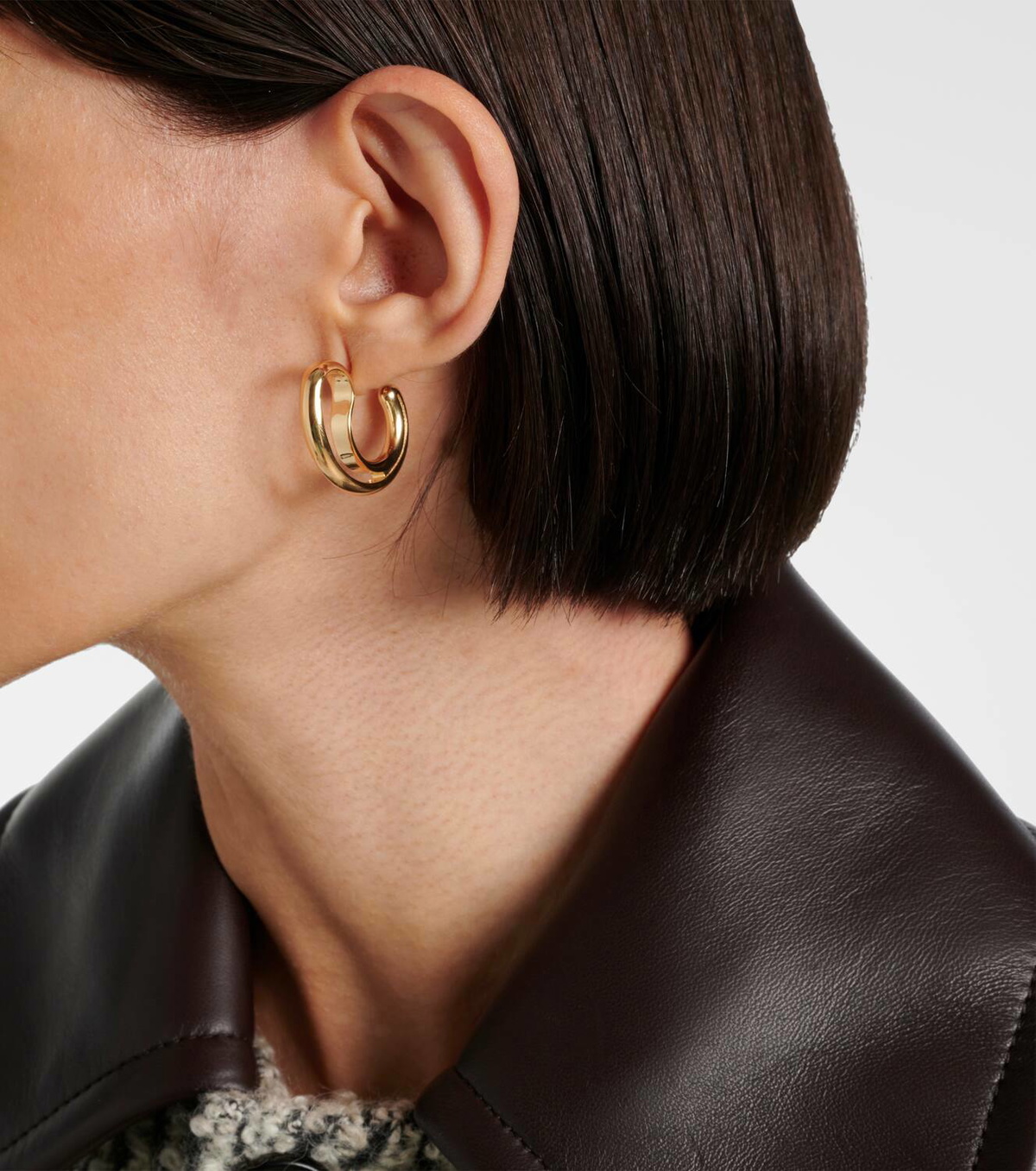 【送料&関税込】Bottega Veneta Gold Tone Silver Earrings Bottega Veneta Drop 18kt gold-plated sterling silver