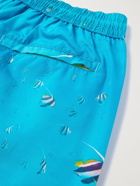 PAUL SMITH - Mid-Length Printed Swim Shorts - Blue - S
