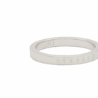 MM6 Maison Margiela Men's Thin Numbers Ring in Palladio Polished