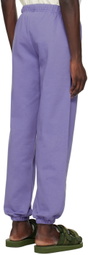 Late Checkout Blue Embroidered Lounge Pants