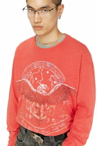 Diesel Long-sleeve T-shirt with concert graphics - T-Shirts Mens in Red