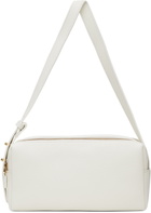Elleme White Trousse Pebbled Leather Bag