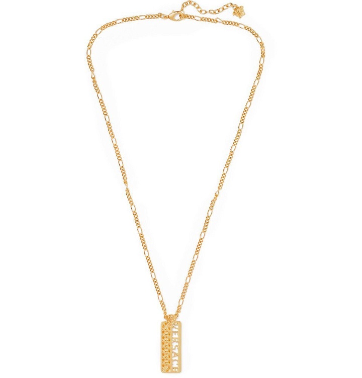 Photo: Versace - Logo Gold-Tone Necklace - Gold