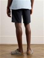 NN07 - Seb 1680 Straight-Leg Organic Cotton-Blend Twill Drawstring Shorts - Blue